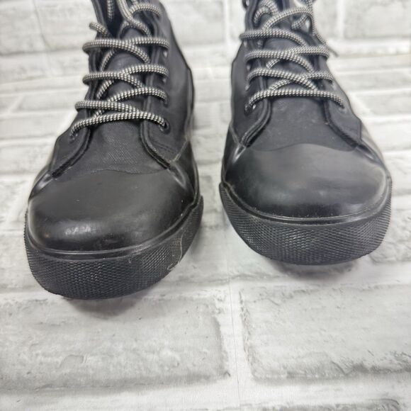 Hunter Unisex Dipped Canvas High-Top Sneakers Black Size M10/W12 - Picture 5 of 12